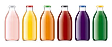 Şeffaf olmayan Suyu olan Cam Şişeler. 