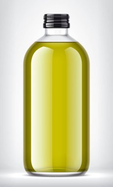 Arkaplanda Cam Şişe. 