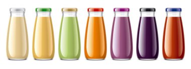 Şeffaf olmayan Suyu olan Cam Şişeler.