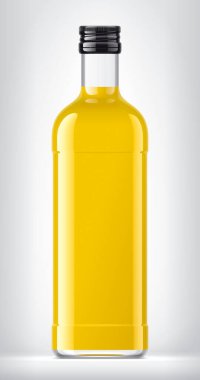 Arka planda cam şişe. 3d oluşturma