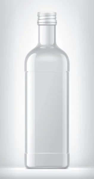 Botella Blanca Sobre Fondo Renderizado — Foto de Stock