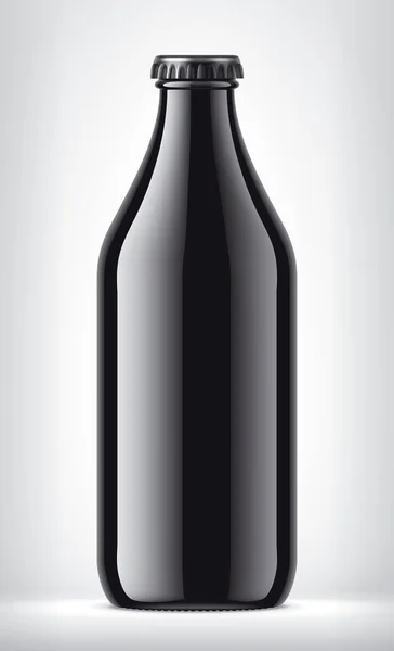 Schwarze Flasche Auf Hintergrund — Stockfoto