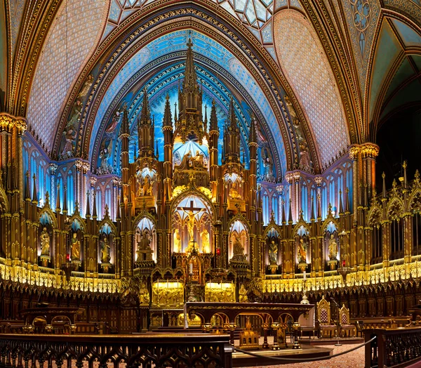Bazilika notre-dame v Montrealu — Stock fotografie