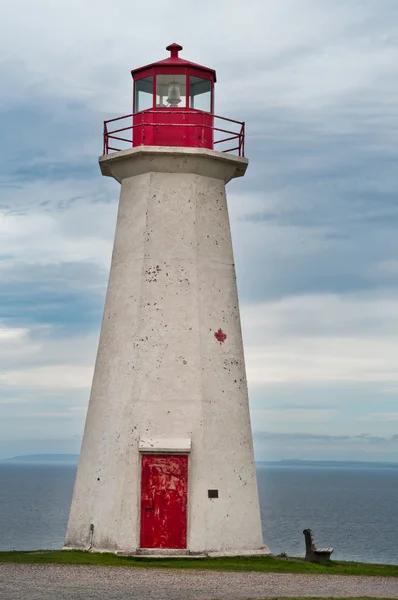 Cape george Lighthouse, on a cloudy day — Stock Photo, Image