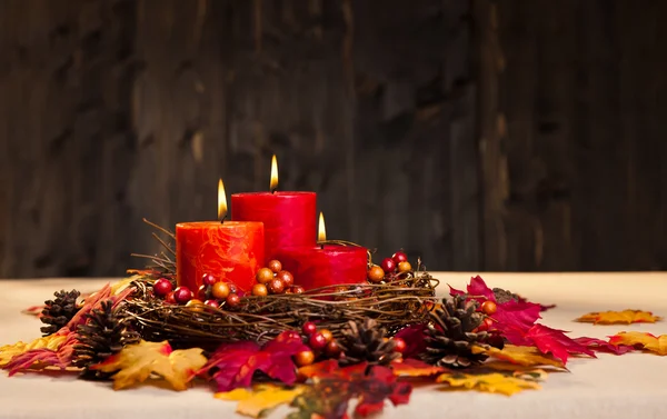 Podzimní svíčky — Stock fotografie
