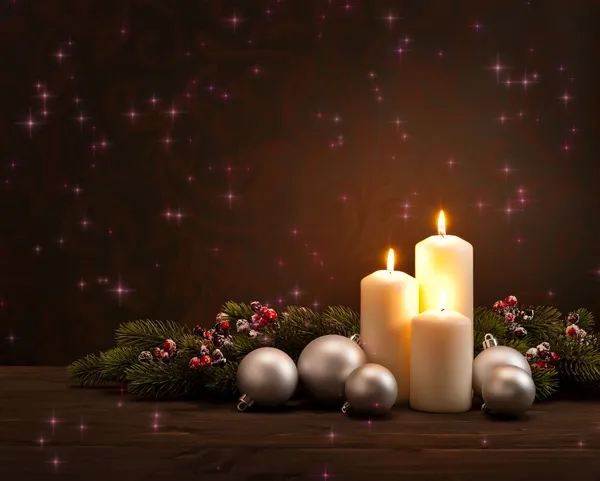 Corona de Navidad de Adviento — Foto de Stock