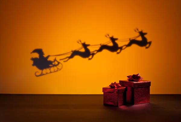 Santas sledge and presents — Stock Photo, Image