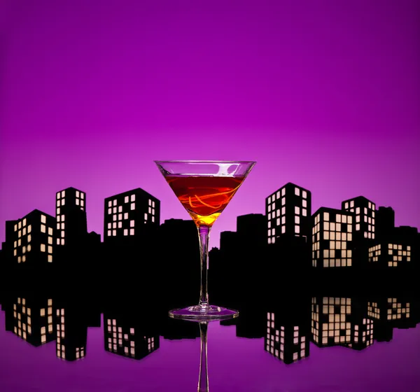 Metropolis Manhattan Cocktail — Stock Photo, Image