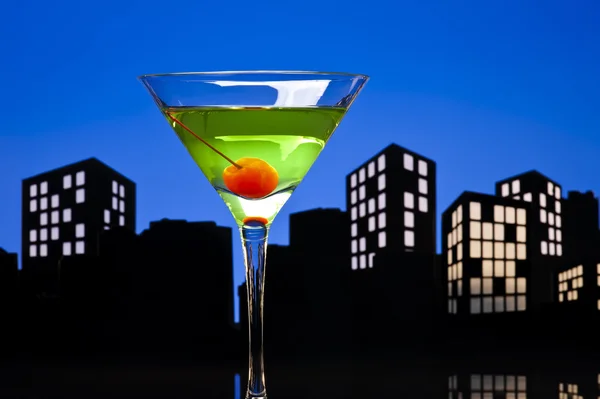 Metropolis elmalı martini — Stok fotoğraf