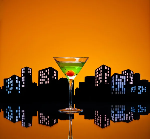 Metropolis elmalı martini — Stok fotoğraf