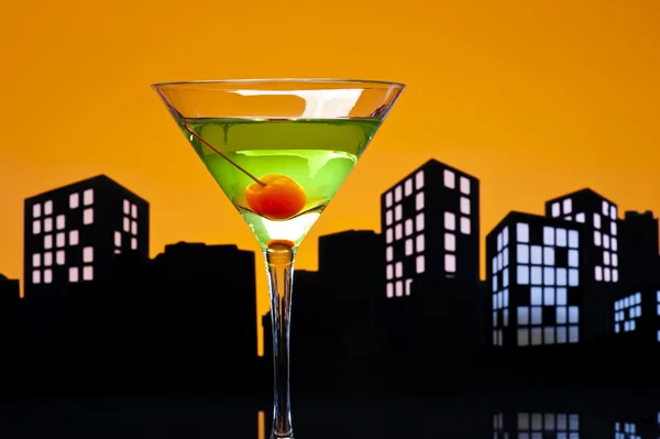 Metropolis elmalı martini — Stok fotoğraf