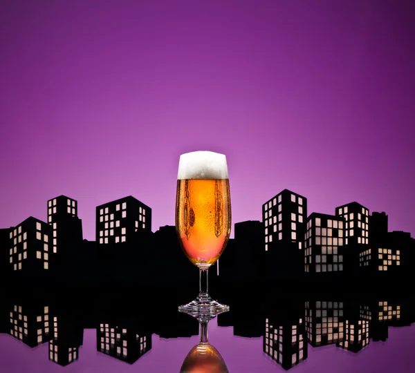 Metropolis lager beer — Stock Photo, Image