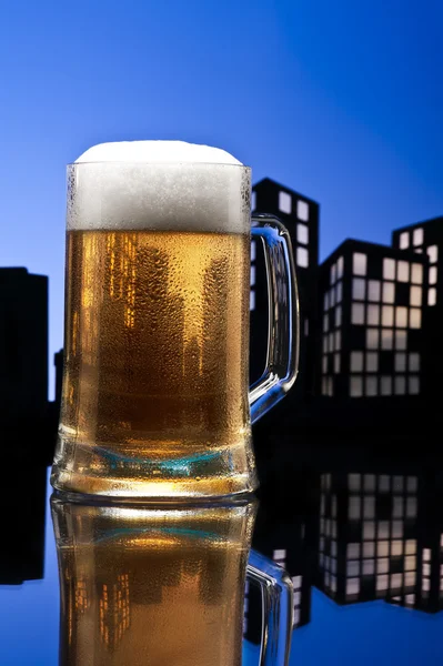 Metropolis lager beer — Stock Photo, Image