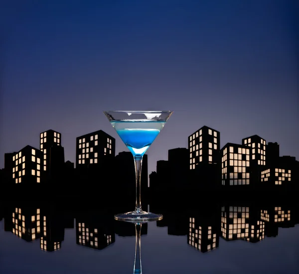 Metropolis Blue Martini – stockfoto