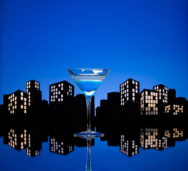 Metropolis Azul Martini — Fotografia de Stock