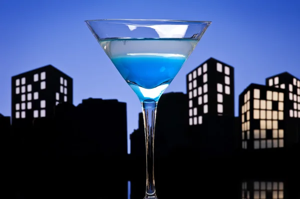 Cocktail Metropolis Blue Martini — Foto Stock