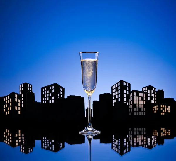 Metropolis şampanya kokteyli — Stok fotoğraf