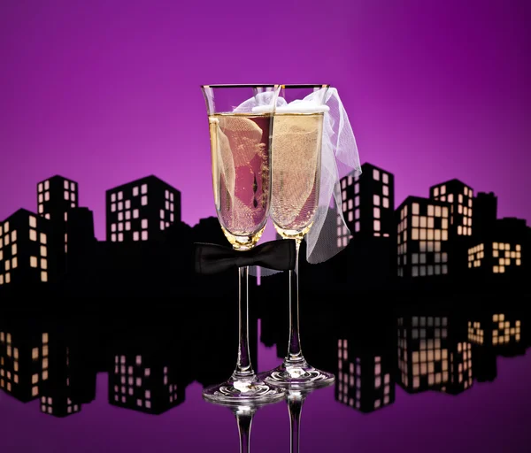 Metropole šampaňské koktejl lesba — Stock fotografie