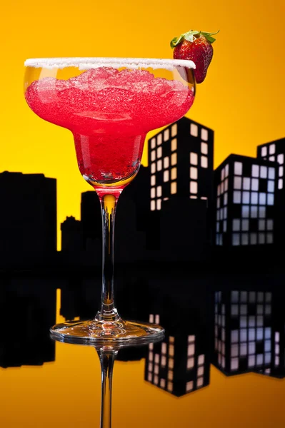 Metropolis strawberry Margarita cocktail — Stock Photo, Image
