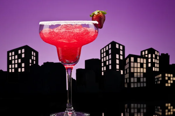 Metropolis strawberry Margarita cocktail — Stock Photo, Image