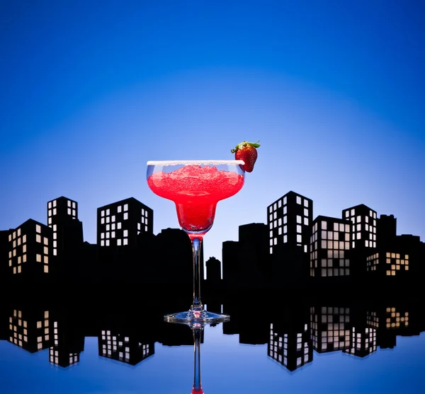 Metropolis strawberry Margarita cocktail — Stock Photo, Image