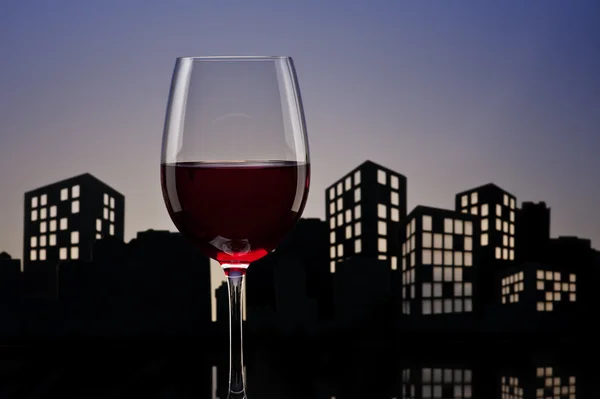 Metropolis Red Wine — Stock Photo, Image