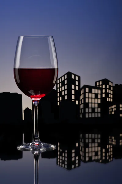 Metropolis Red Wine — Stock Photo, Image