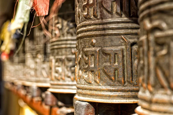 Boudhanath καμπάνες ναού στην κοιλάδα του Κατμαντού — Φωτογραφία Αρχείου