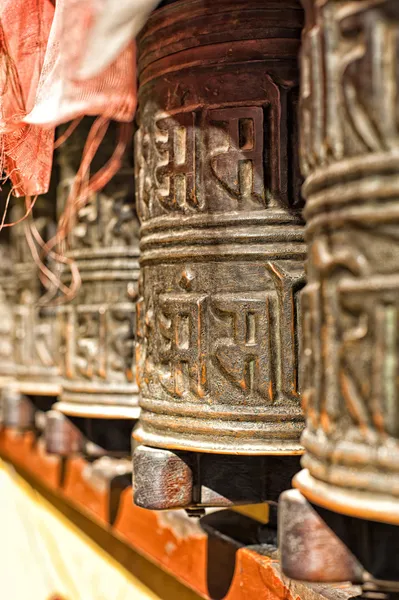 Campane del tempio Boudhanath nella valle di Kathmandu — Foto Stock