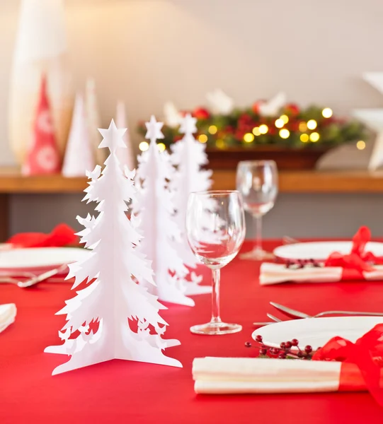 Decoração de mesa de Natal — Fotografia de Stock