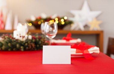 Noel yemeği masası.