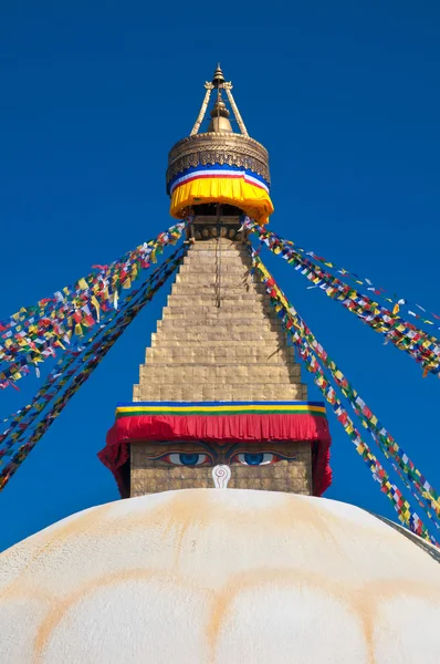 Boudhanath Stupa im Kathmandu-Tal, Nepal — Stockfoto