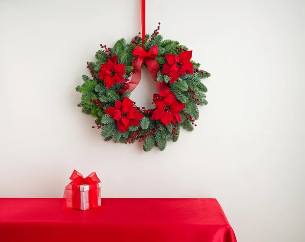 Advent wreath over side board — Stock Photo, Image