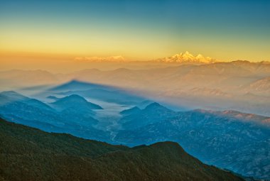 Himalaya Dağları görüntüden mt. shivapuri