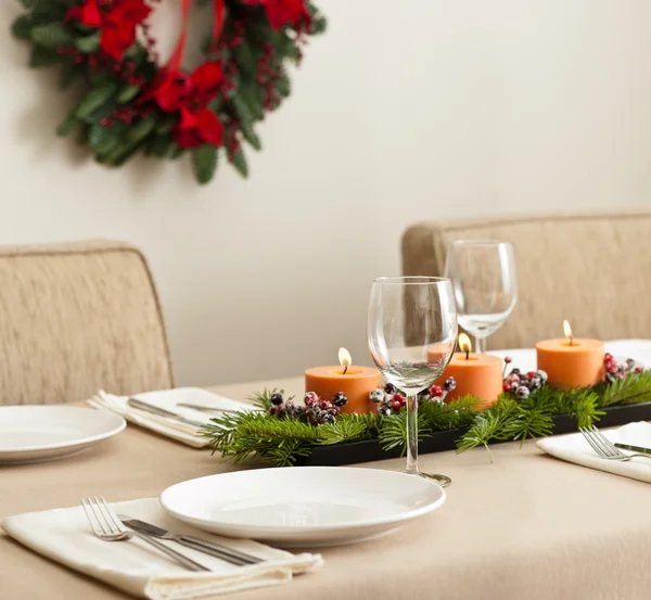 Noel yemeği masası.