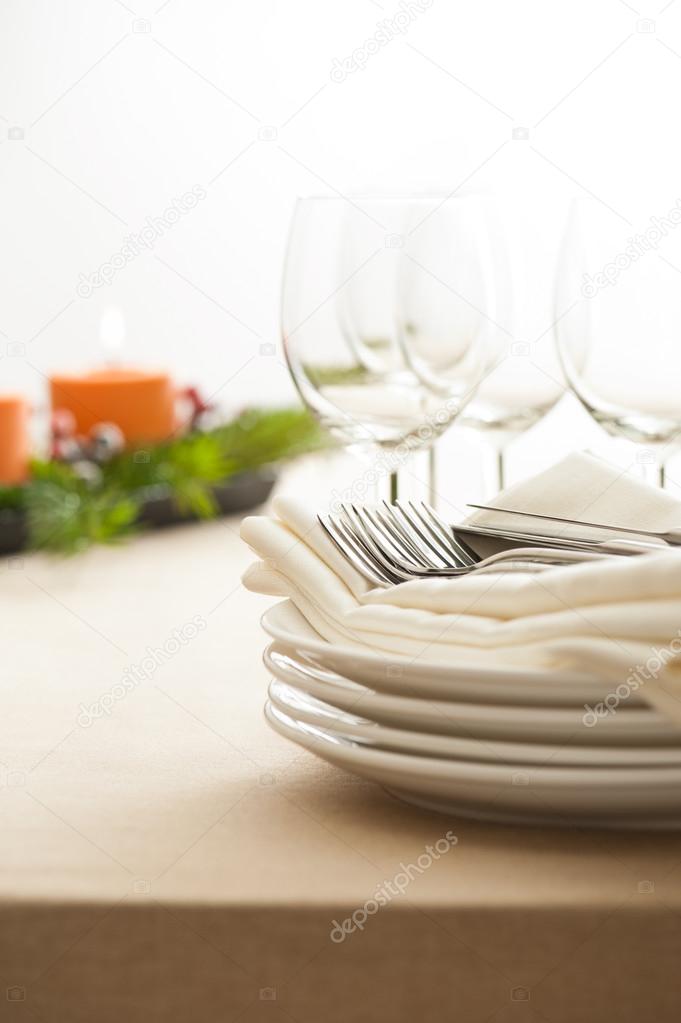 Christmas Dinner table setting