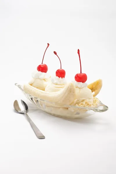 Sorvete banana split — Fotografia de Stock