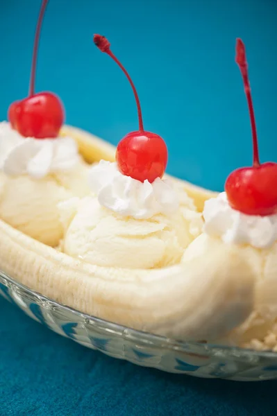 Sorvete banana split — Fotografia de Stock