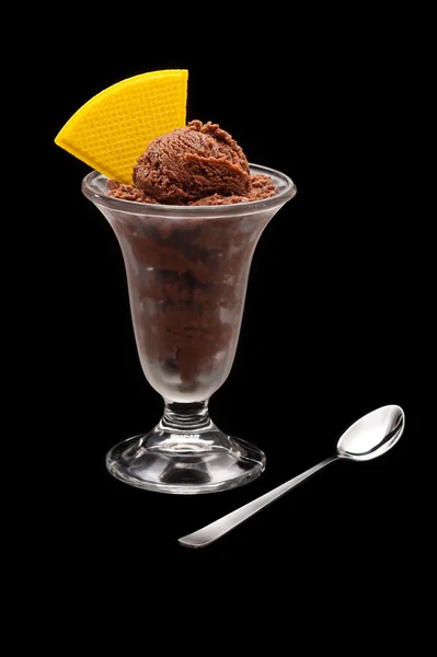 Čokoládový zmrzlinový pohár — Stock fotografie