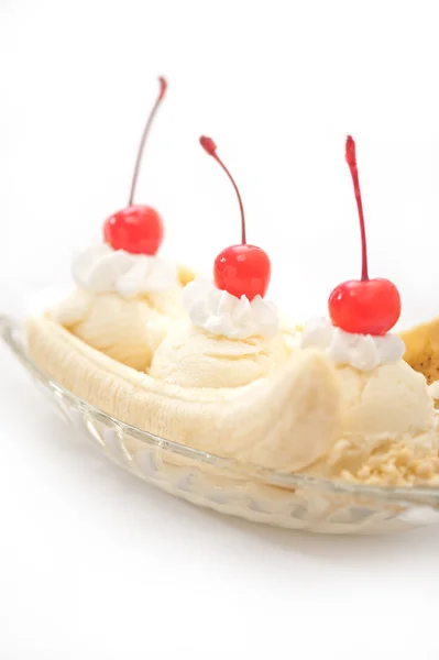 Sorvete banana split — Fotografia de Stock