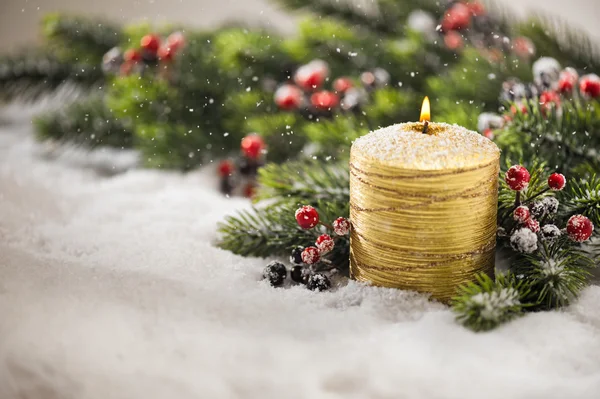 Kerst kaars — Stockfoto