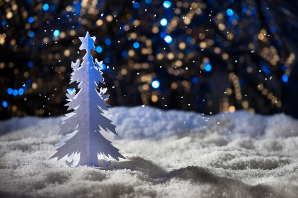 Papier coupé arbre de Noël — Photo