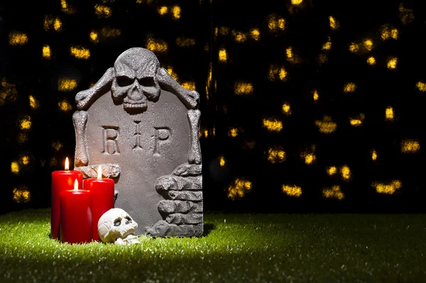 Halloween grafsteen — Stockfoto