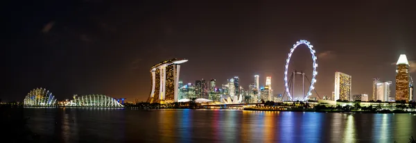 Сінгапур вночі Стокове Фото