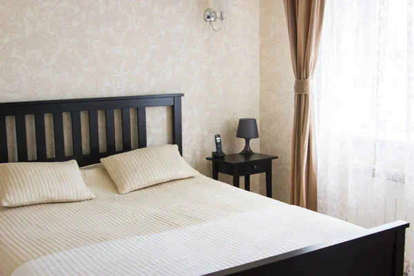 Stylish Trendy Cozy Suite Comfort Bed Selective Focus — Stock Photo, Image