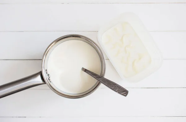 Panna Cotta Handleiding Waaronder Eenvoudige Cook Bevriezen Rechtenvrije Stockfoto's