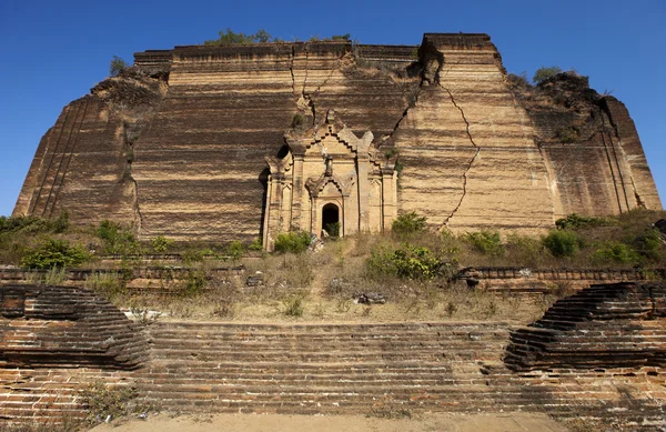 Mingun templom, közelében Mandalay Mianmar romjai — Stock Fotó