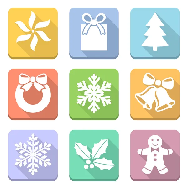 Vánoční symboly nastaveny — Stock fotografie