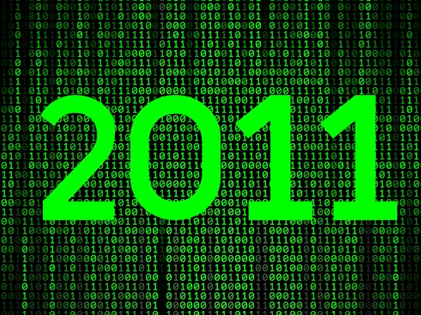 Happy new year binary background — Stock Vector