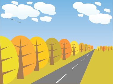 vektör sonbahar manzarası